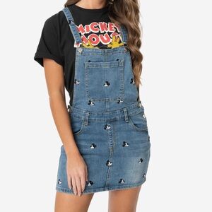 Super cute Disney Denim Mickey Mouse Overalls Dress size M